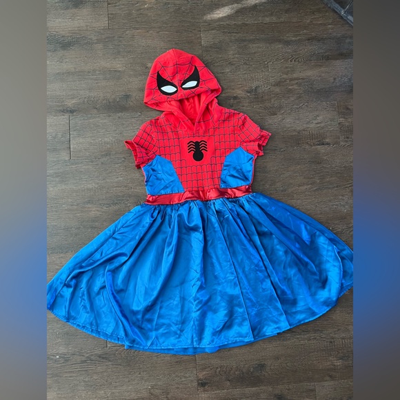 Girls' Marvel Spider-Man Cosplay HALLOWEEN COSTUME Dress - Red/Blue XL 14/16 - Picture 2 of 8